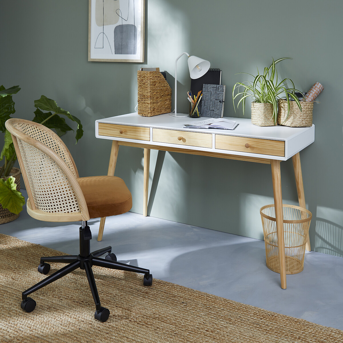 LA REDOUTE INTERIORS<br>Escritório com 3 prateleiras, JIMI