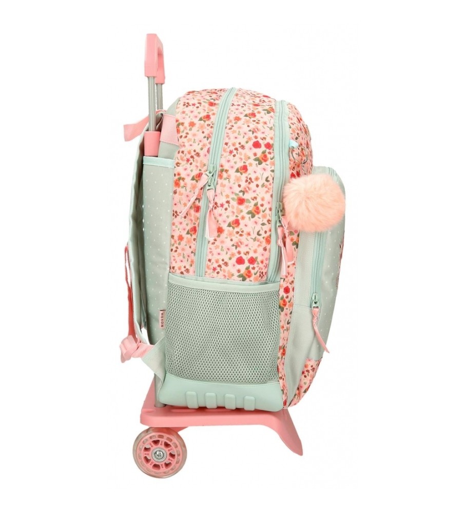 Joumma Bags Mochila Escolar MovomRomantic Girl dos compartimentos con carro verde -33x46x17cm-