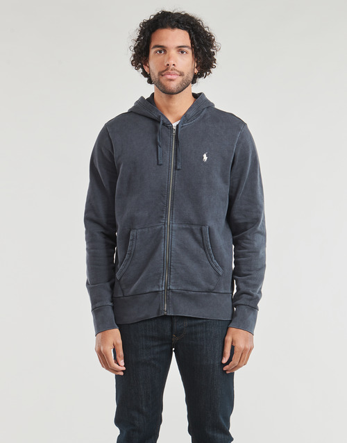 Polo Ralph Lauren - SWEATSHIRT ZIPPE EN MOLETON Negro / Lavado / Descolorido / Negro