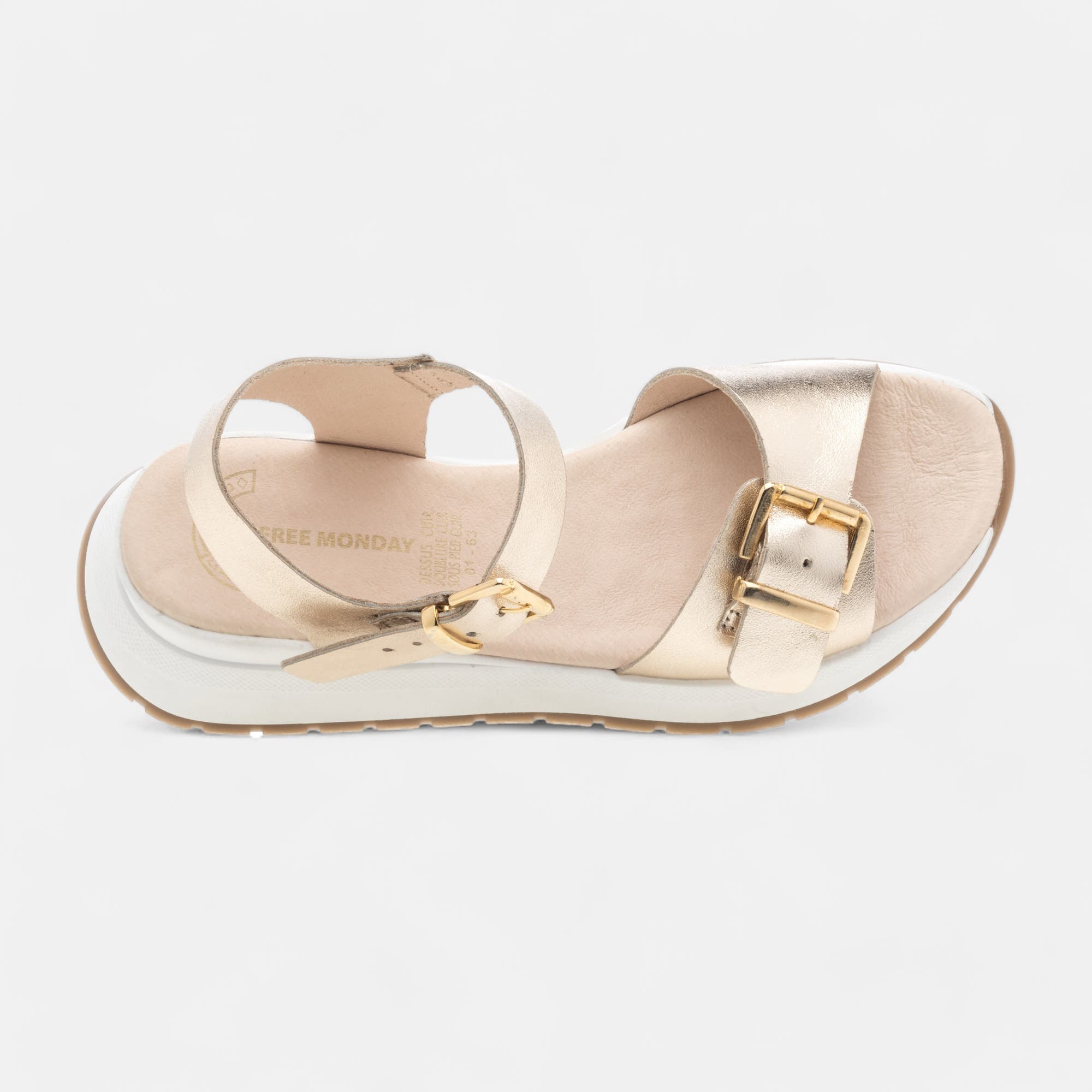 Sandales Femme en cuir or