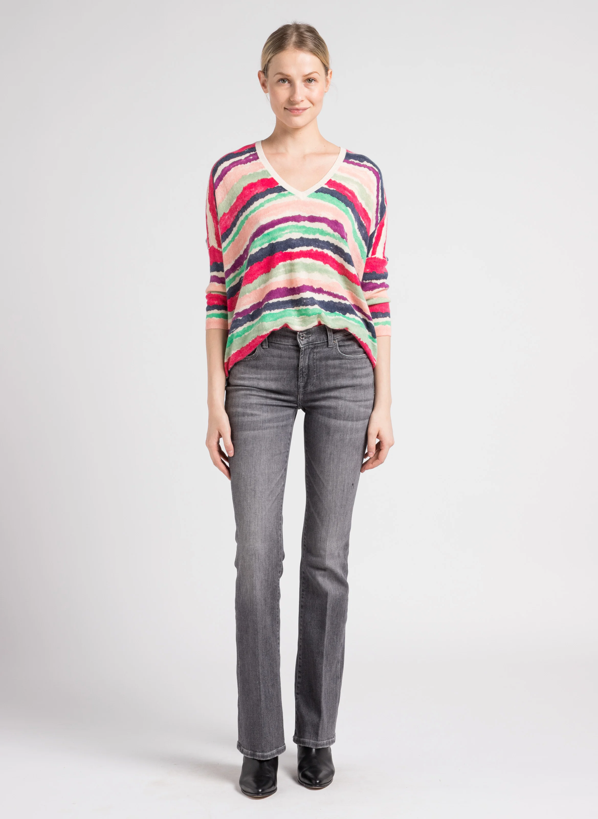 SOHO - Jean bootcut taille normal délavé | Gris