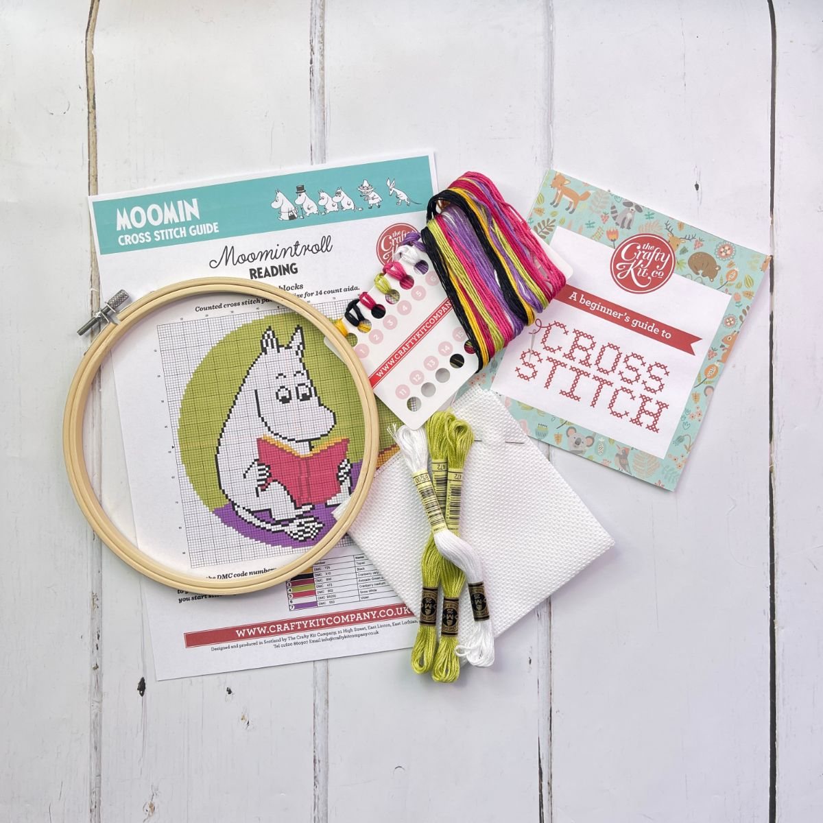 Moomintroll Reading Cross Stitch Kit