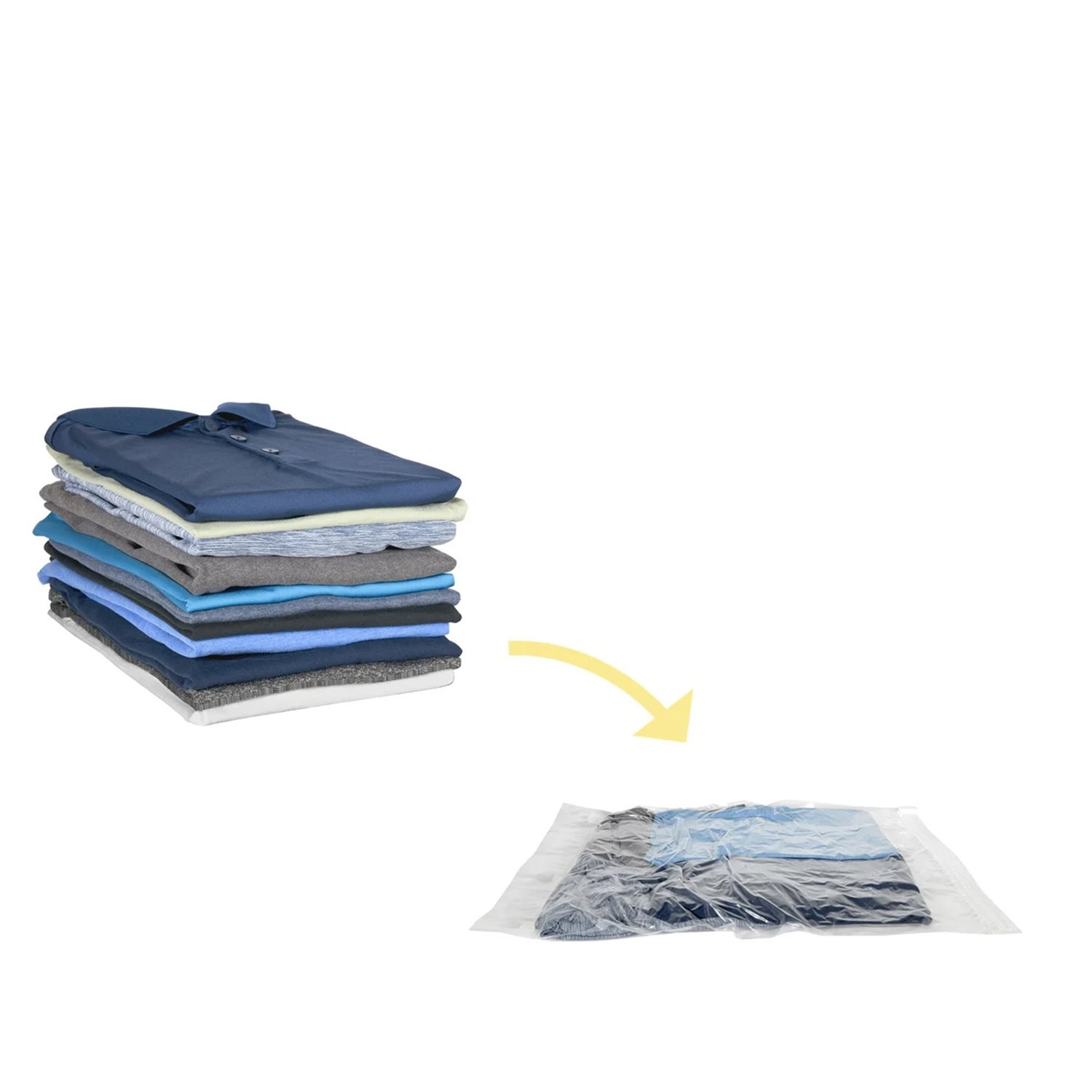 Travelbags Space Buddy Vacuümzakken Travelset 4-pcs transparant