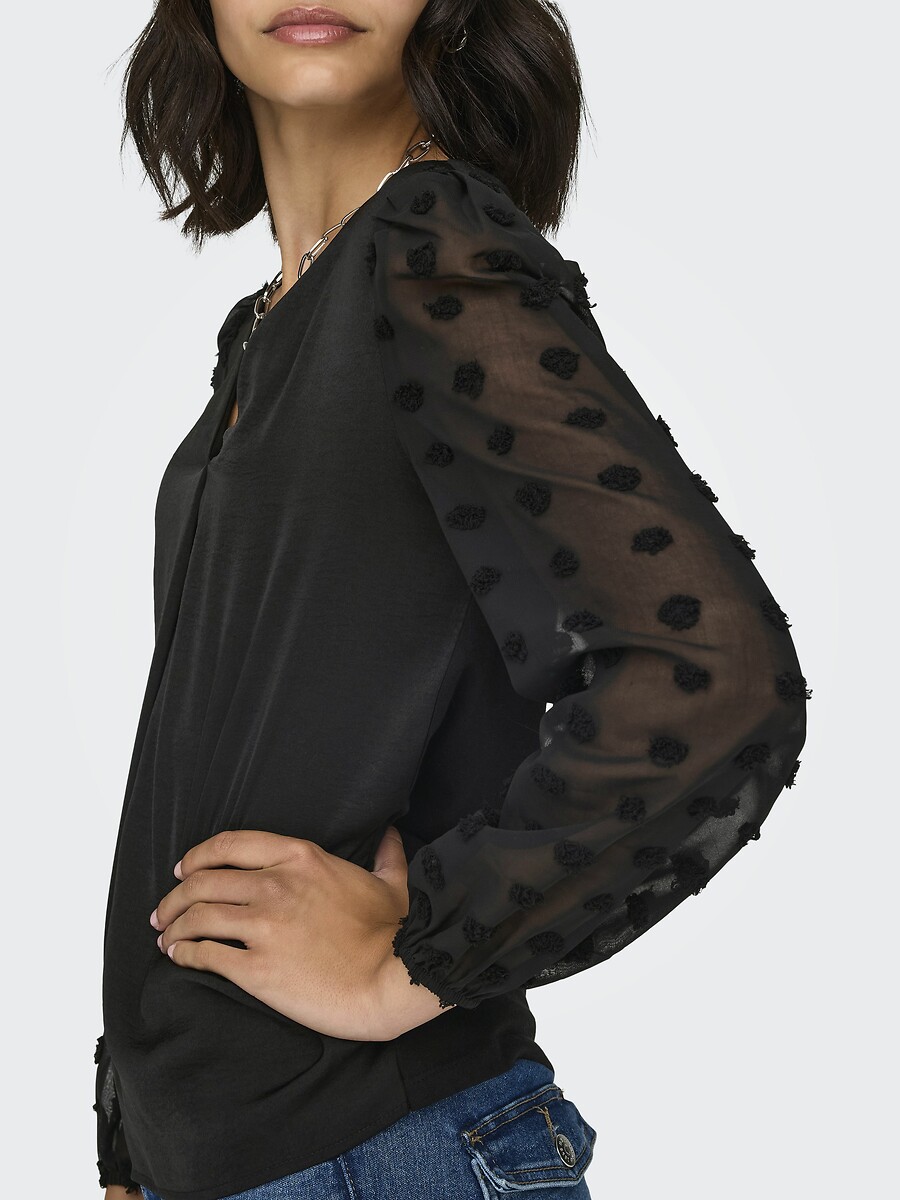 SOMENTE<br>Blusa de manga comprida com decote em V