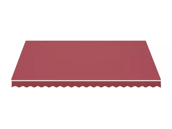Tissu de remplacement pour auvent Bordeaux rouge 4,5x3,5 m