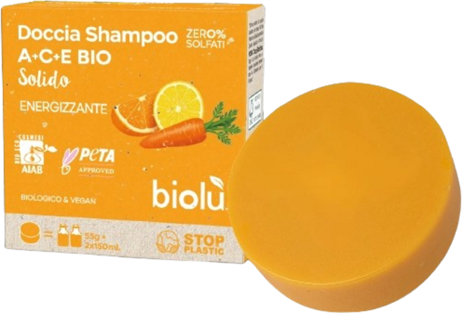 biolù  2in1 Festes Waschstück & Shampoo ACE, 55 g