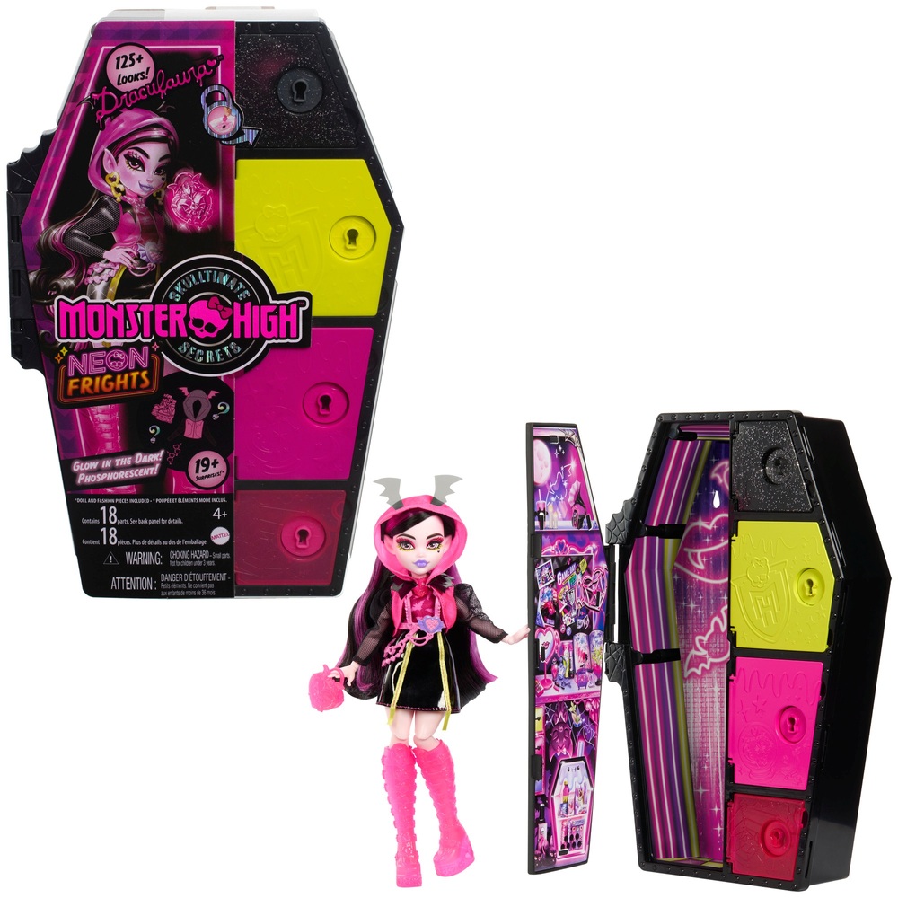 Monster High Skulltimate Secrets Neon Frights Draculaura Puppen-Modeset
