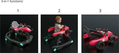 Beemoo PLAY Bil Gåstol, Cool Grey