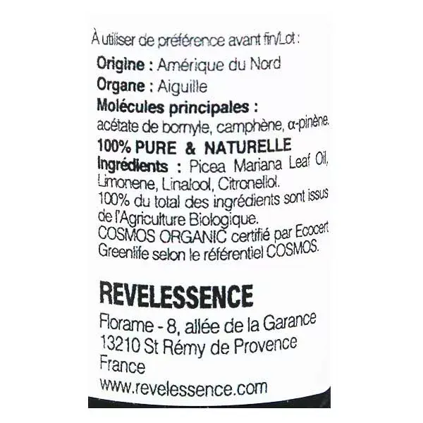 Florame Revel'Essence Huiles Essentielles Epinette Noire Bio 5ml