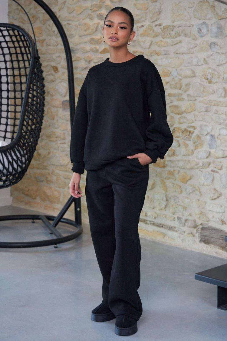 Ensemble 2 pièces sweat + jogging noir