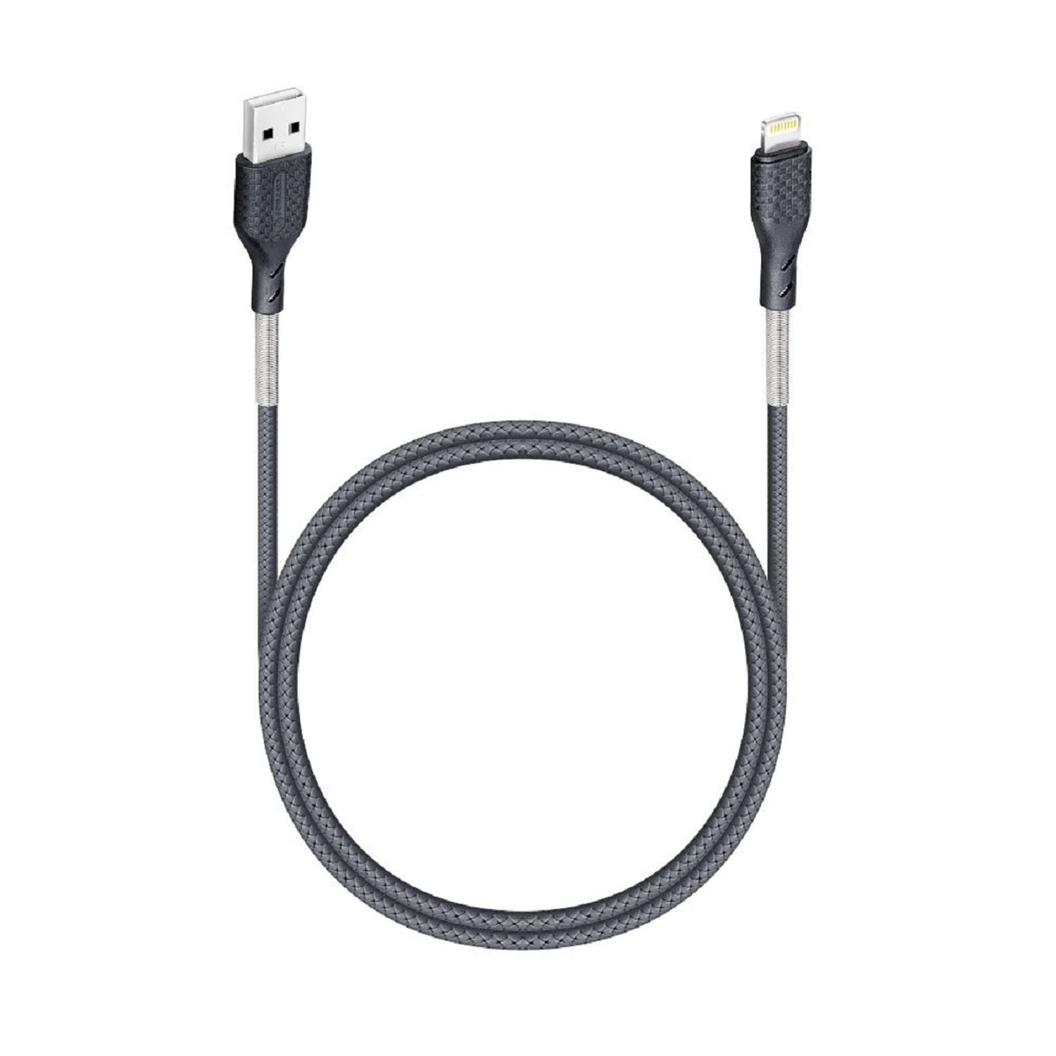 Carbon Ladekabel USB A zu iPhone-Anschluss 8-polig 2,4A CB