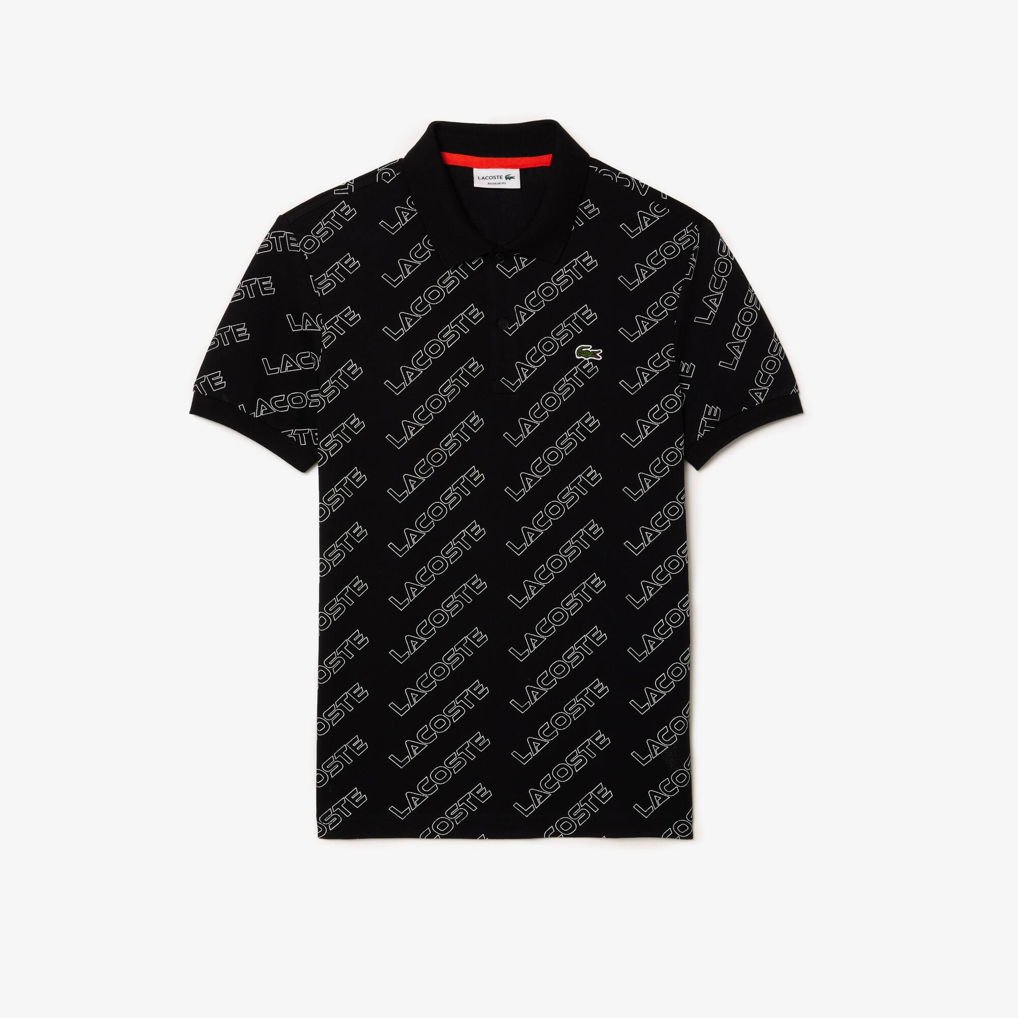 Poloshirt aus Piqué mit Logo Kurze Ärmel - Schwarz - Lacoste - Unisex