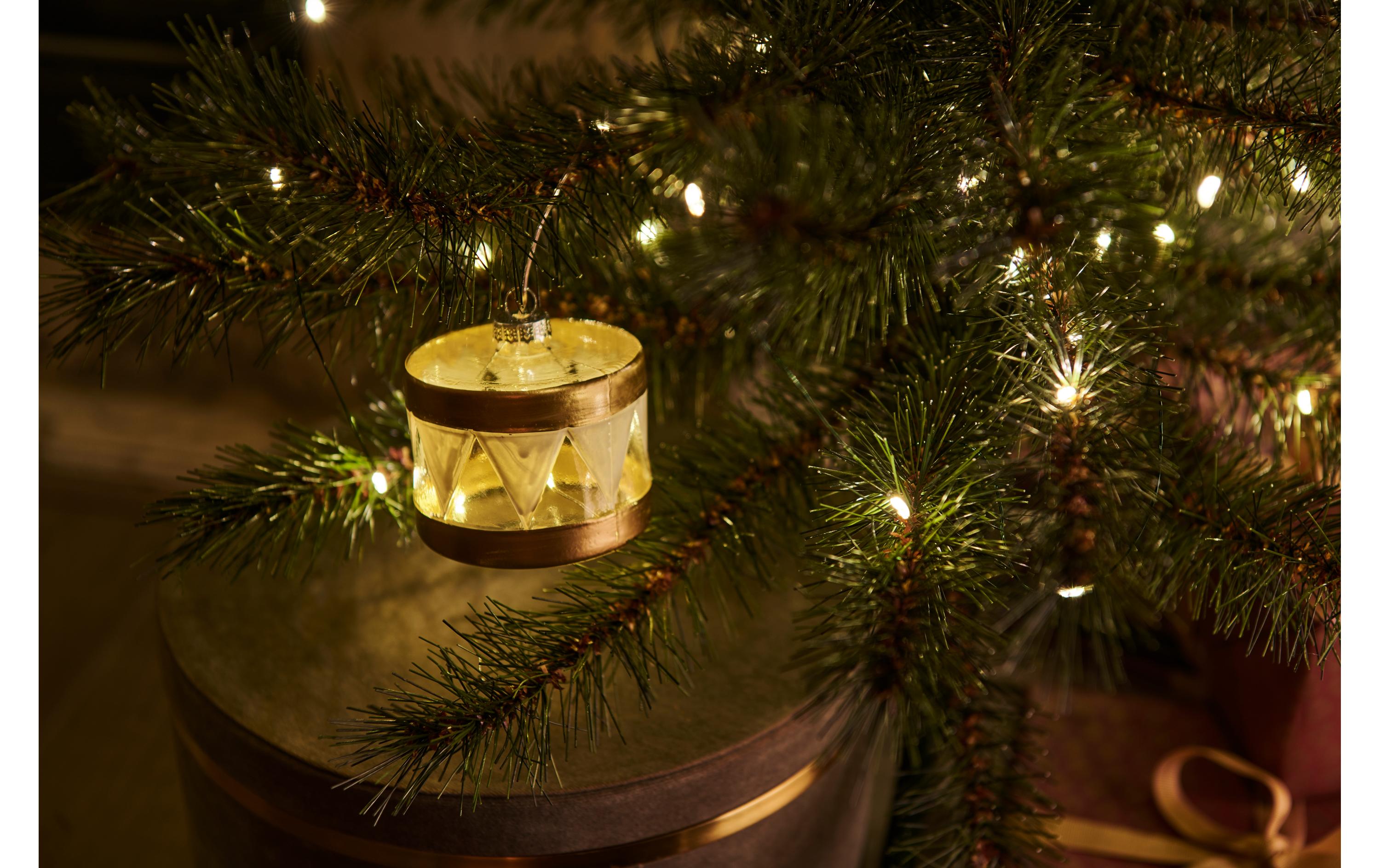 Weihnachtskugel Elly Trommel, Ø 7, GoldWeihnachtliche LED-Dekoration