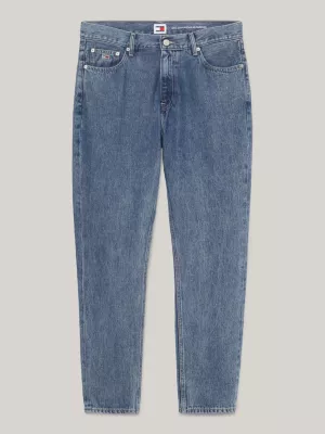 Calça jeans regular afunilada estilo pai