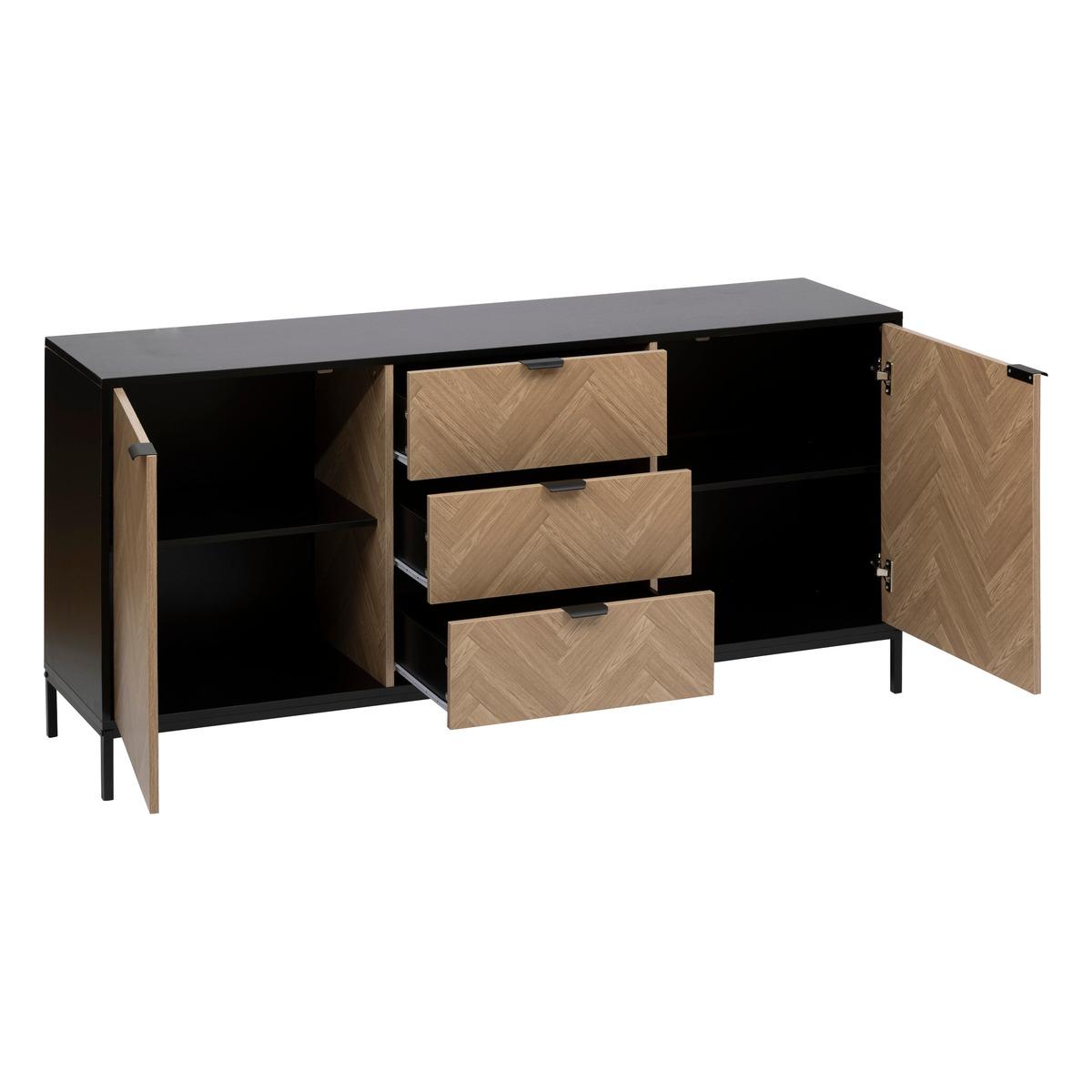BUFFET CHEVRONS D.160X40X75CM