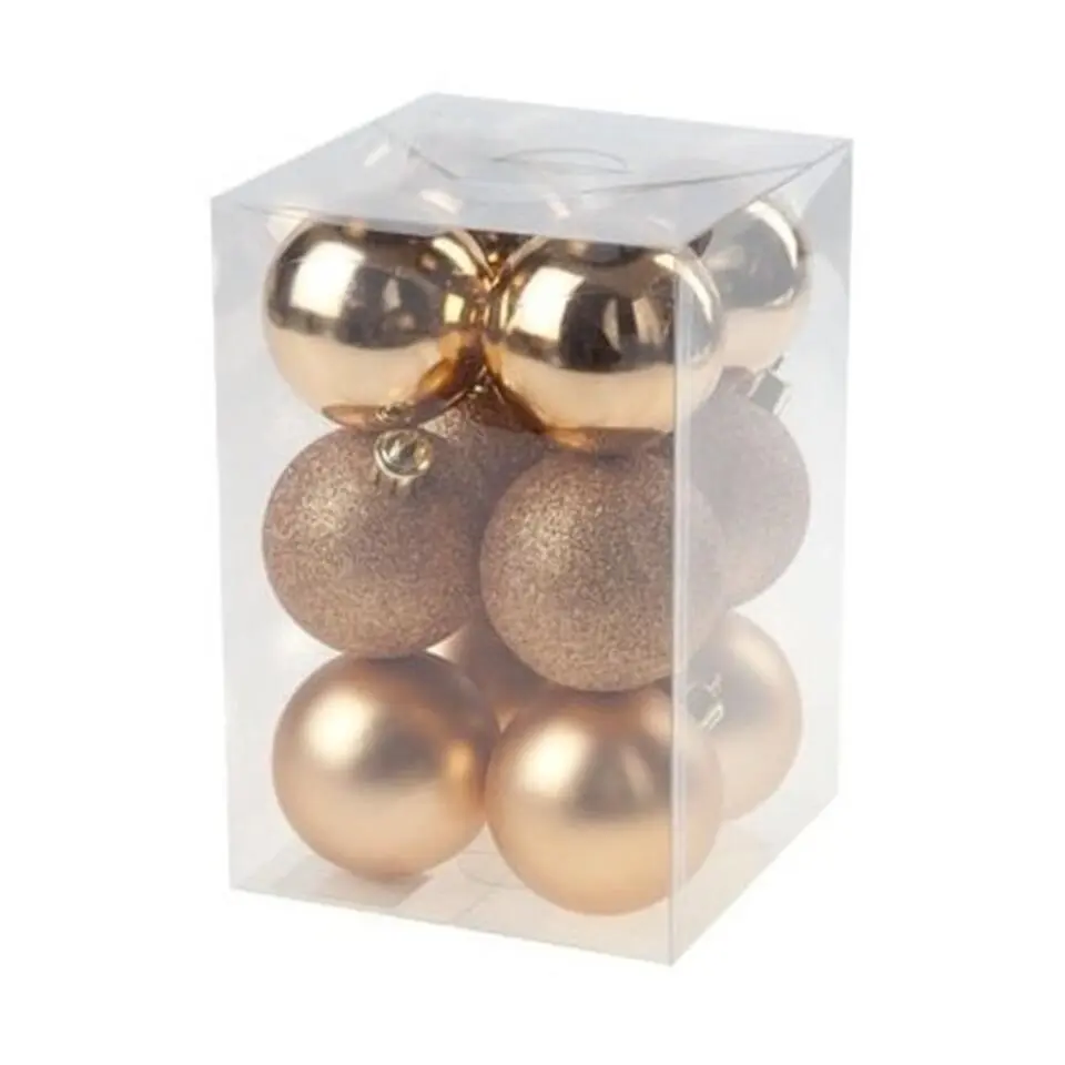 Cosy & Trendy Kerstballen - 12 st - koper - mat - glans - 6 cm