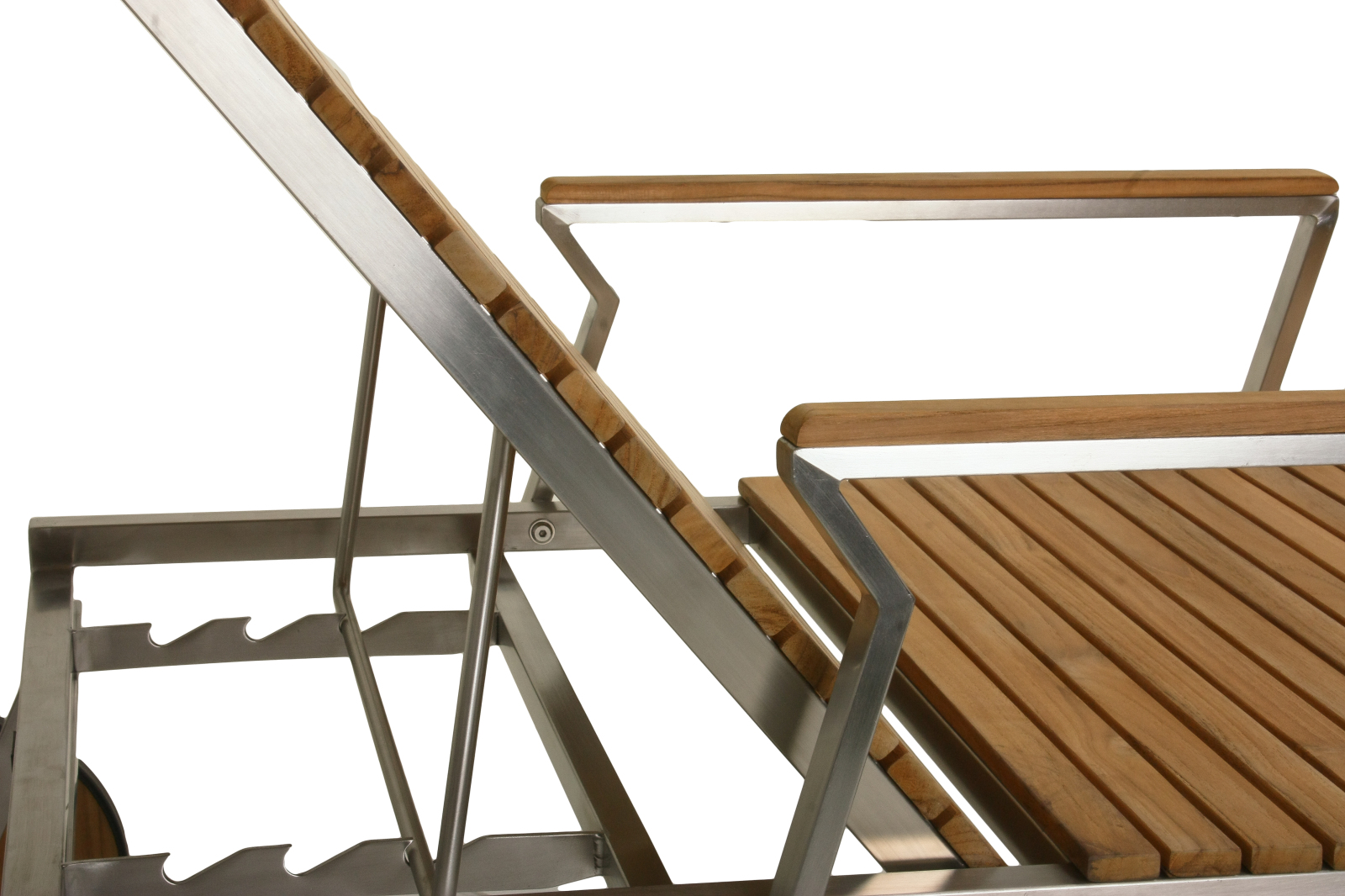 Sonnenliege DENVER - Teak massiv - 197x70 cm