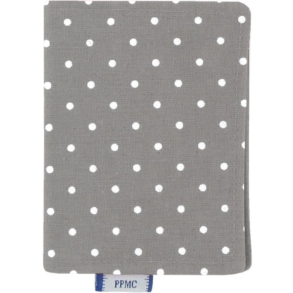 Porte Carte Pois Gris Clair