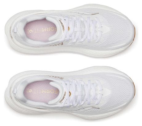 Chaussures Running Saucony Hurricane 24 Blanc/Or Femme