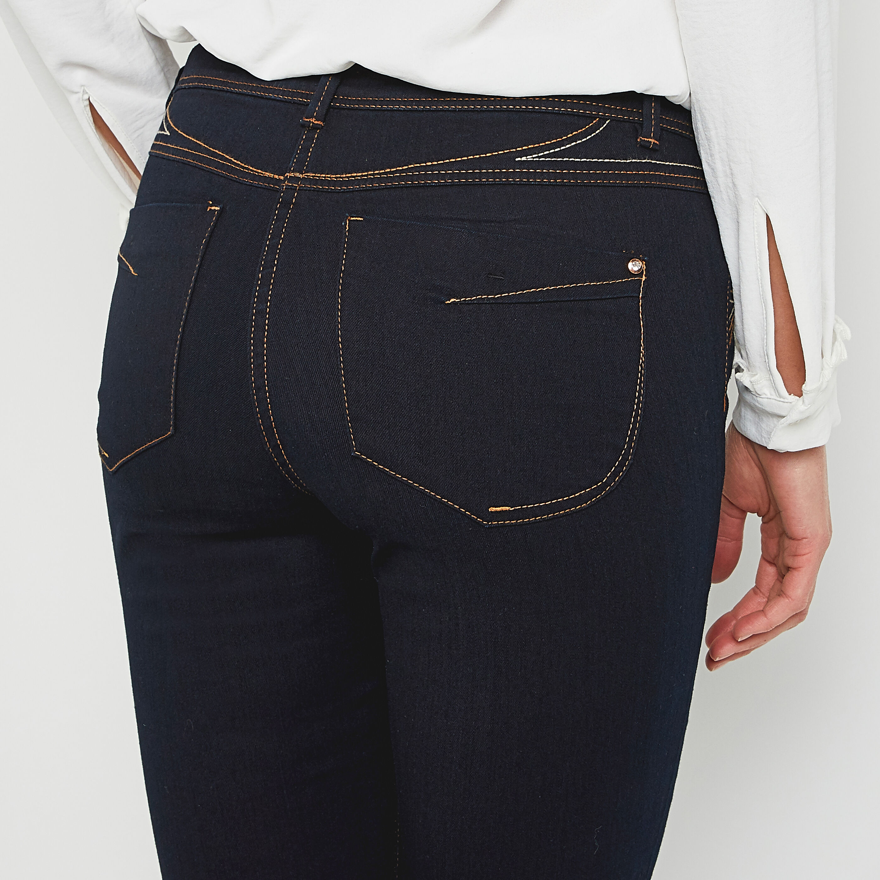 Jean slim TOKYO raccourci femme - BLUE BLACK