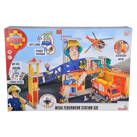 Simba Feuerwehrmann Sam Mega Feuerwehrstation XXL, mit Licht und Sound
