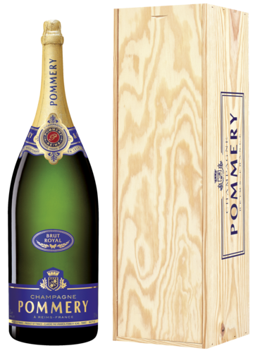 Pommery Brut Royal Salmanazar in Kist