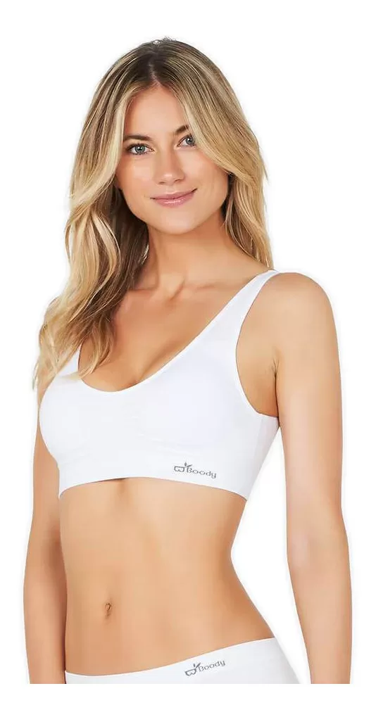 Boody Shaper Crop Padded Bra, hvid