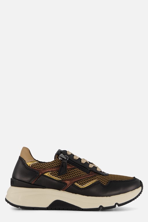 Gabor Rollingsoft Sneakers zwart Leer