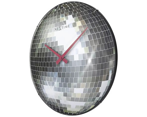 Wandklok Discobal gebogen glas Ø 35 cm