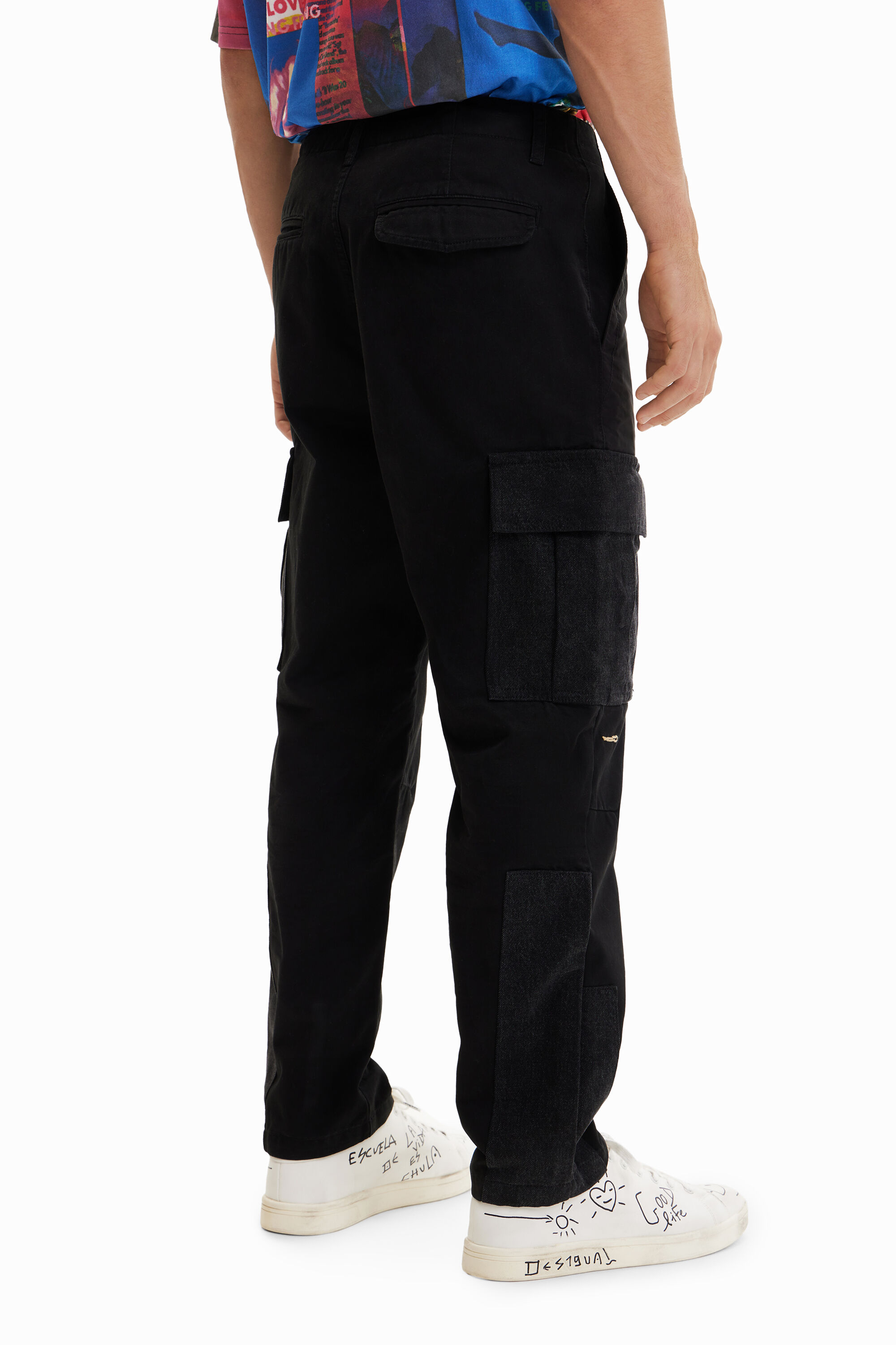 Pantalon cargo patchwork