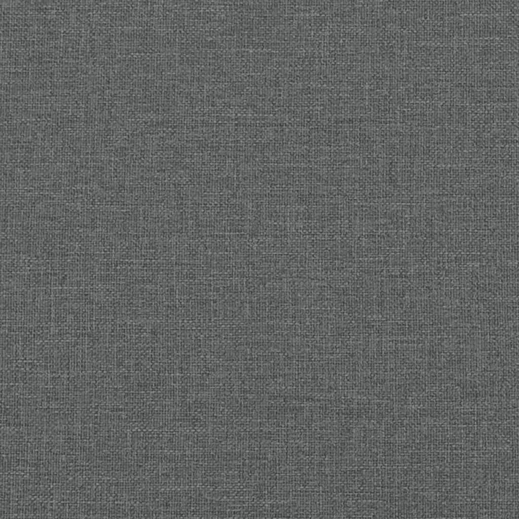 vidaXL Bettgestell, Bett mit Bettfüße Lattenrost, Polsterbett für Schlafzimmer, Einzelbett Bettrahmen, Modern, Dunkelgrau 80x200cm Stoff