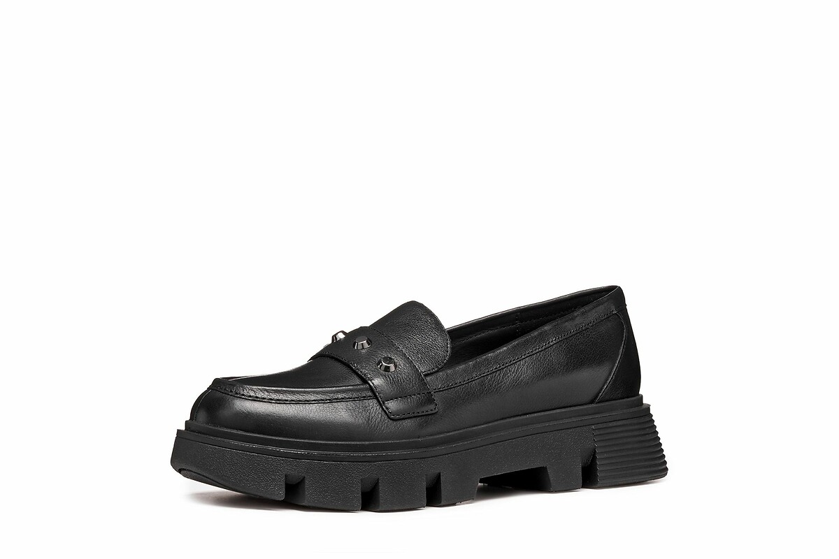 GEOX<br>Mocassins de couro respirável