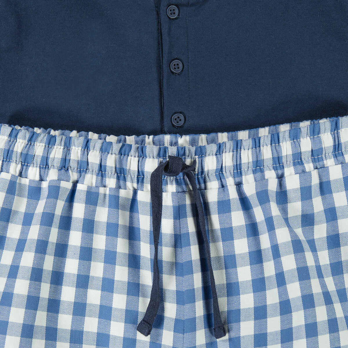 COLEÇÕES LA REDOUTE<br>Pijama de algodão, calças xadrez