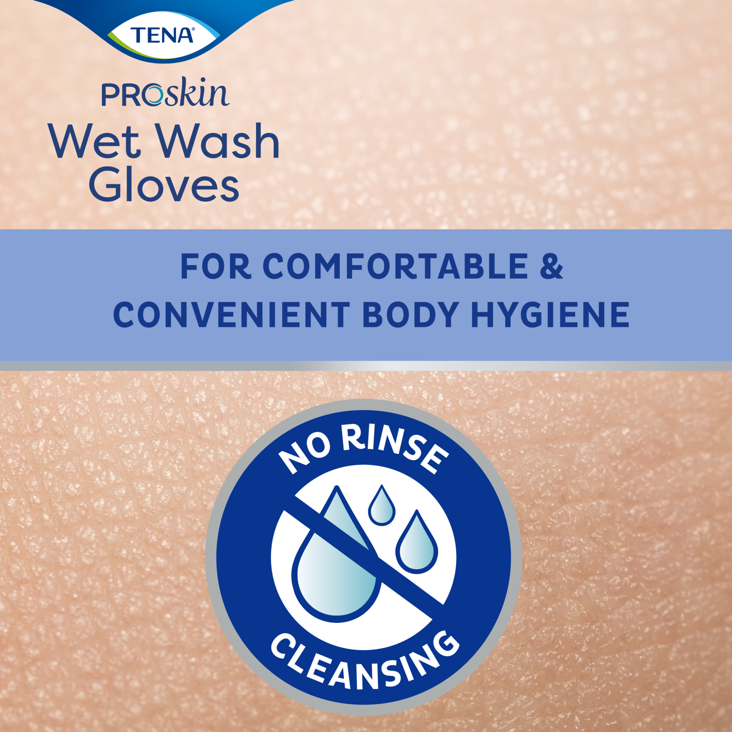 Tena Wet gloves cleans & care lotion no perfume (5 stuks)