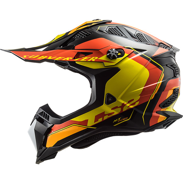 LS2 - Casque MX700 Subverter Evo Arched Noir / Jaune / Rouge