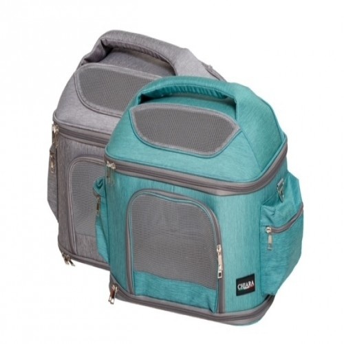 Transportadora azul para animais de estimação