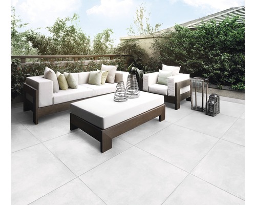 FLAIRSTONE porseleinen terrastegel Ice Cube gerectificeerde rand 90 x 90 x 2 cm