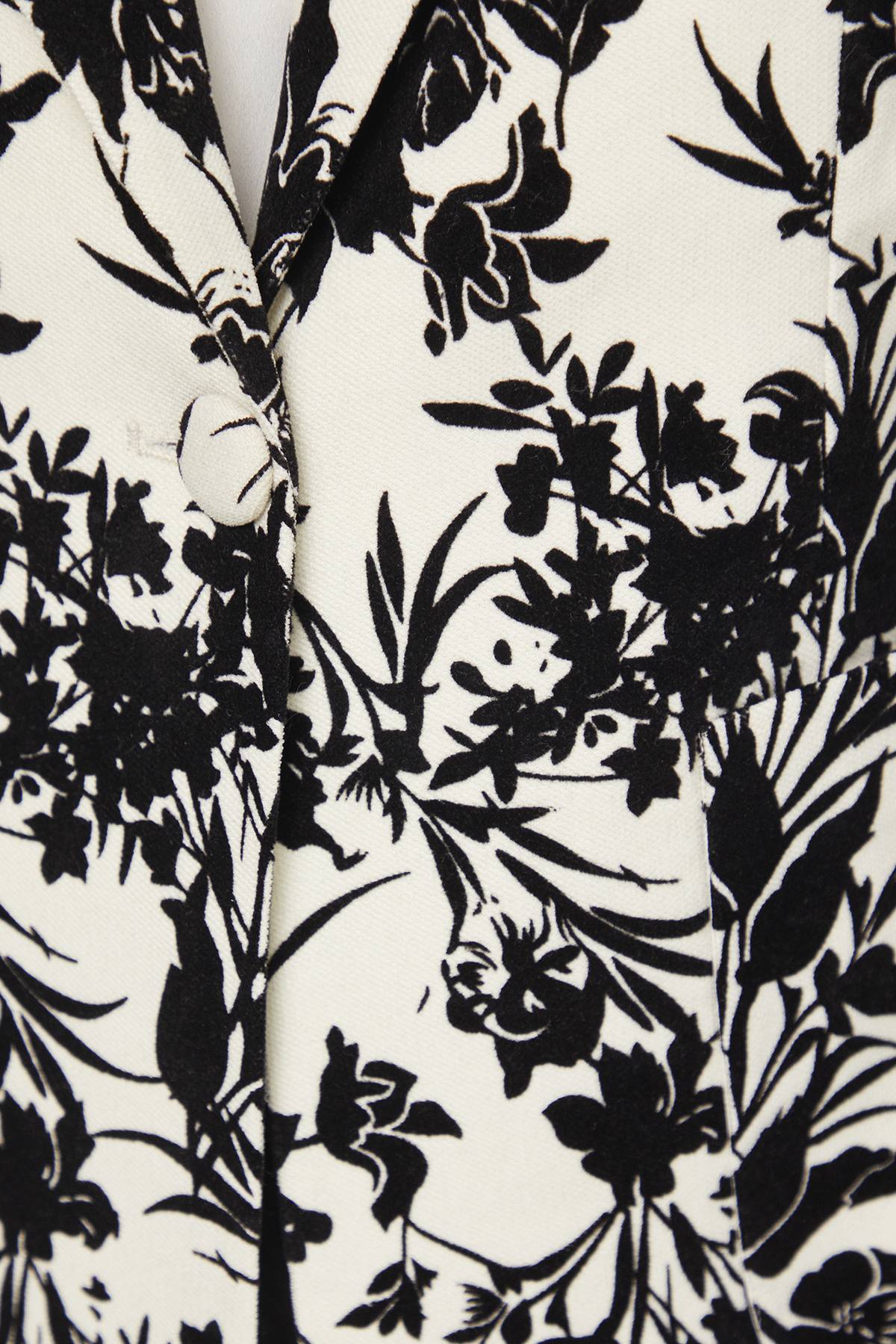 Wallis Veste à Manches Bouffantes Florales