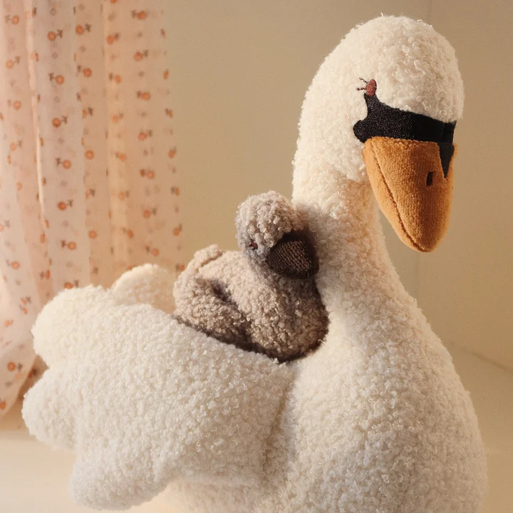 Konges Sløjd - Musik Kuscheltier Schwan, off-white