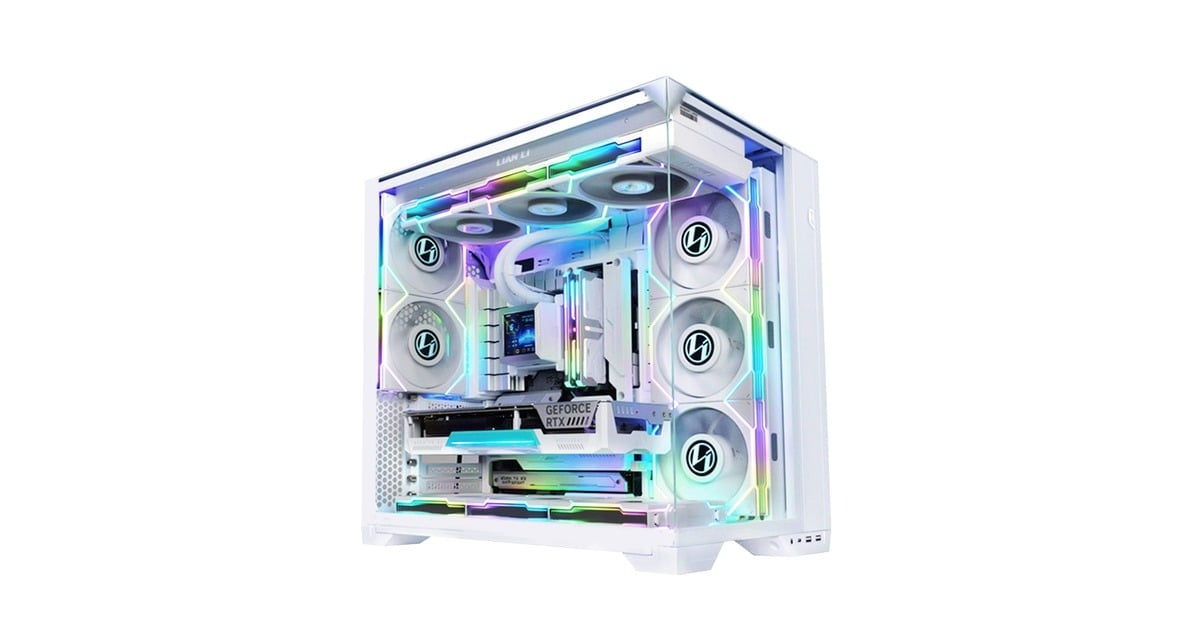 Lian LiO11 Vision Compact midi tower behuizing  (Wit | 2x USB-A | 1x USB-C | Tempered Glass)