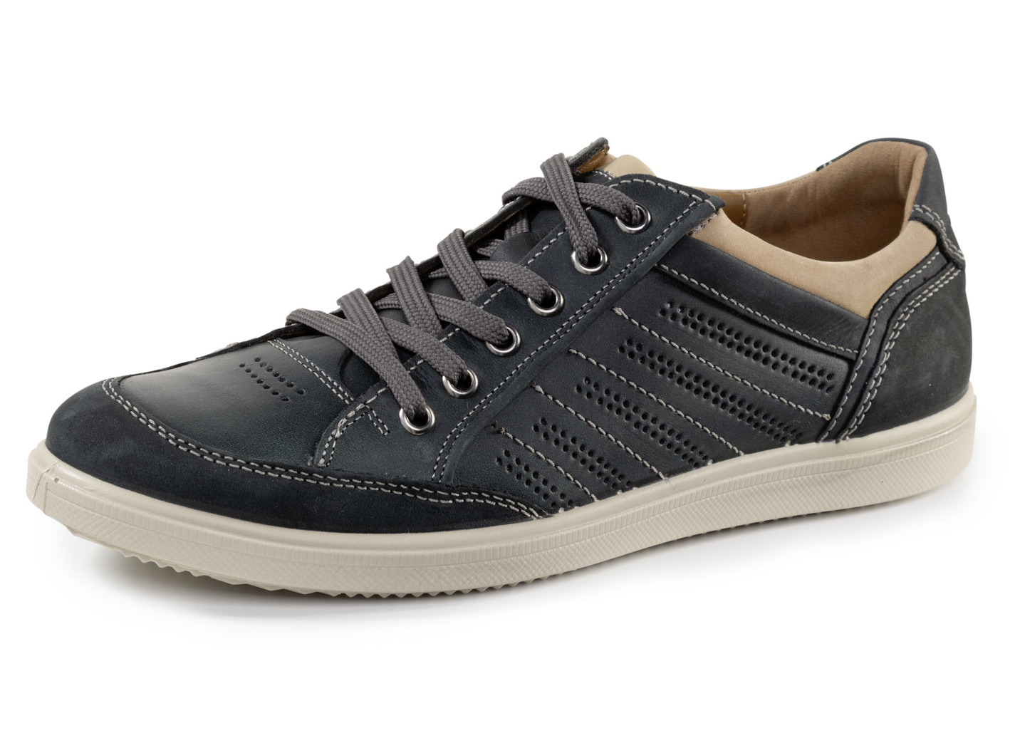 GINO Galante Sneaker mit Kontrast-Besätzen und Zierlochung
