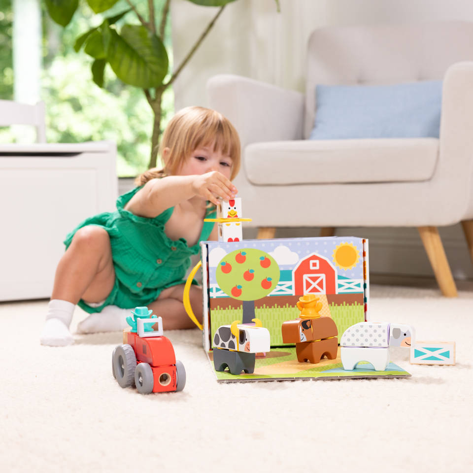 Melissa & Doug Blockables boerderij blokkenset 56-delig