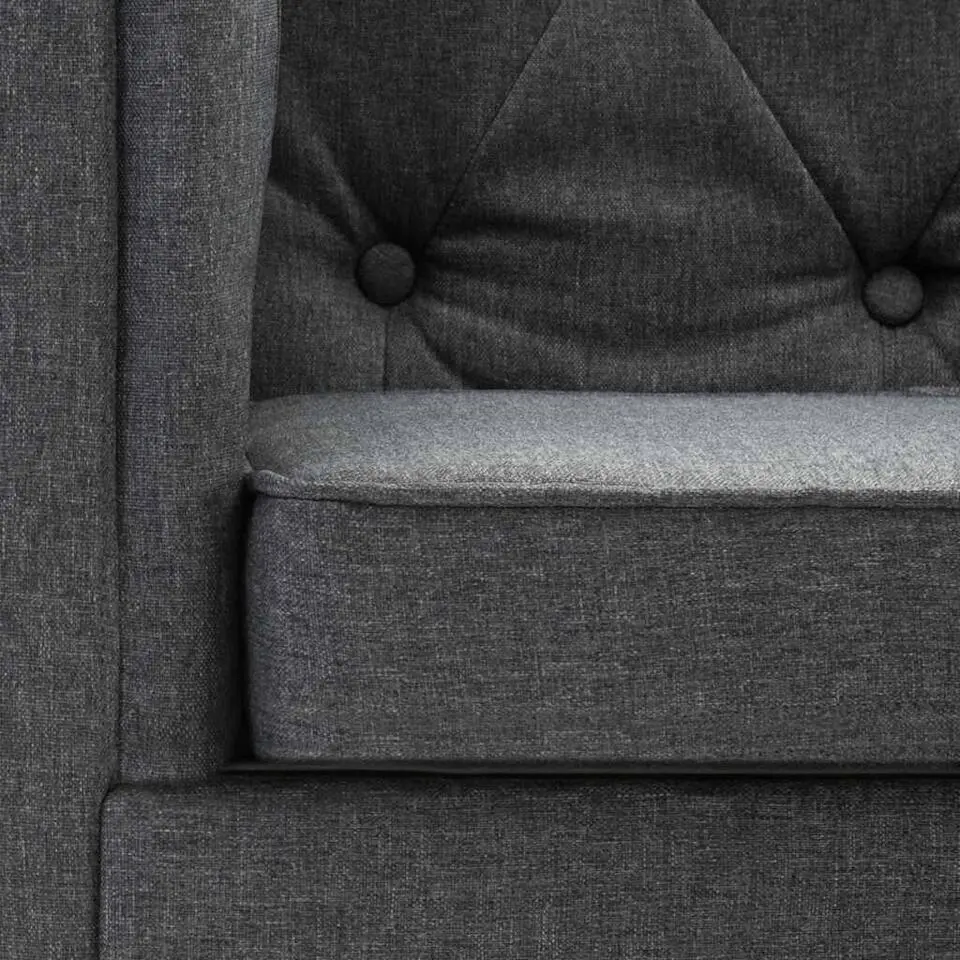 VIDAXL Fauteuil stof donkergrijs