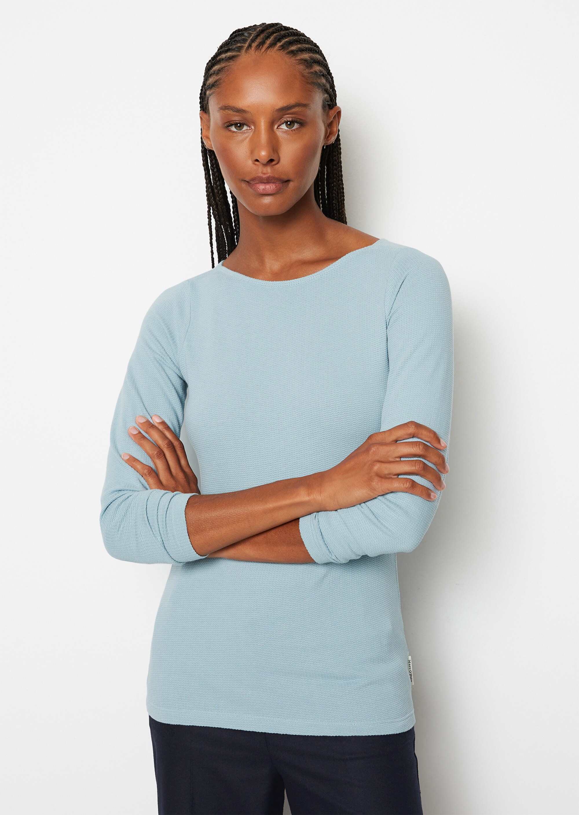 Struktur-Longsleeve regularaus Organic Cotton