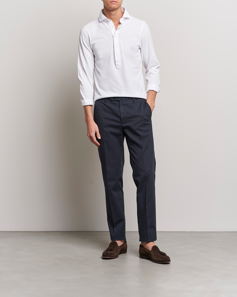 Gran Sasso Popover Shirt White