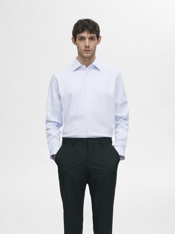 Selected Homme SLHSLIM-PERFORMANCE SHIRT LS NOOS Cashmere blue/stripes