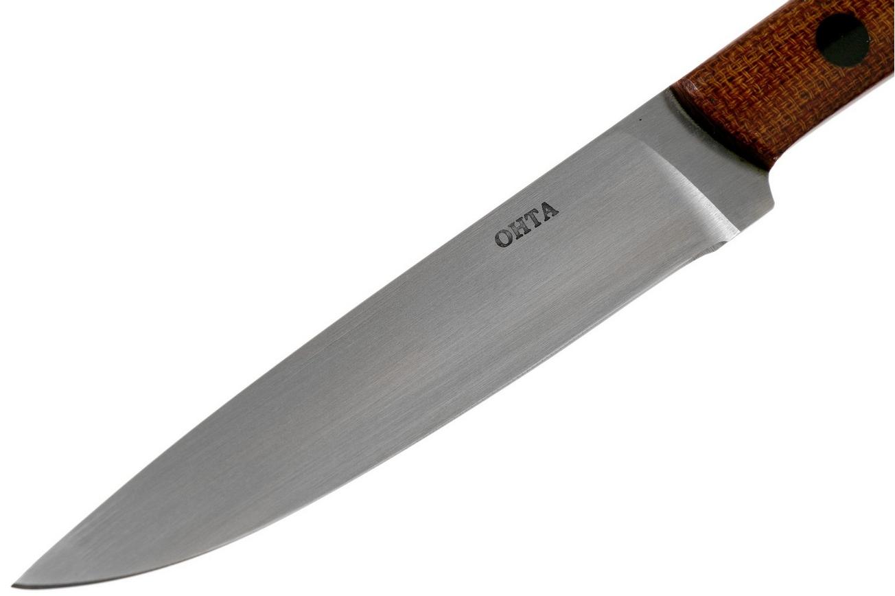 Ohta OFB SS 90 Natural Canvas Micarta vaststaand mes