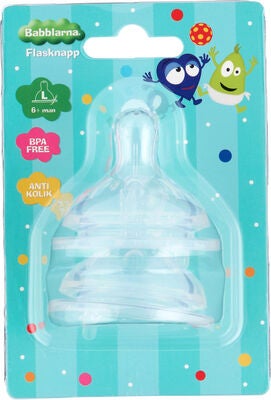 2B Baby Babblarna Flaskesmokk 6+ mnd Large 2-pack