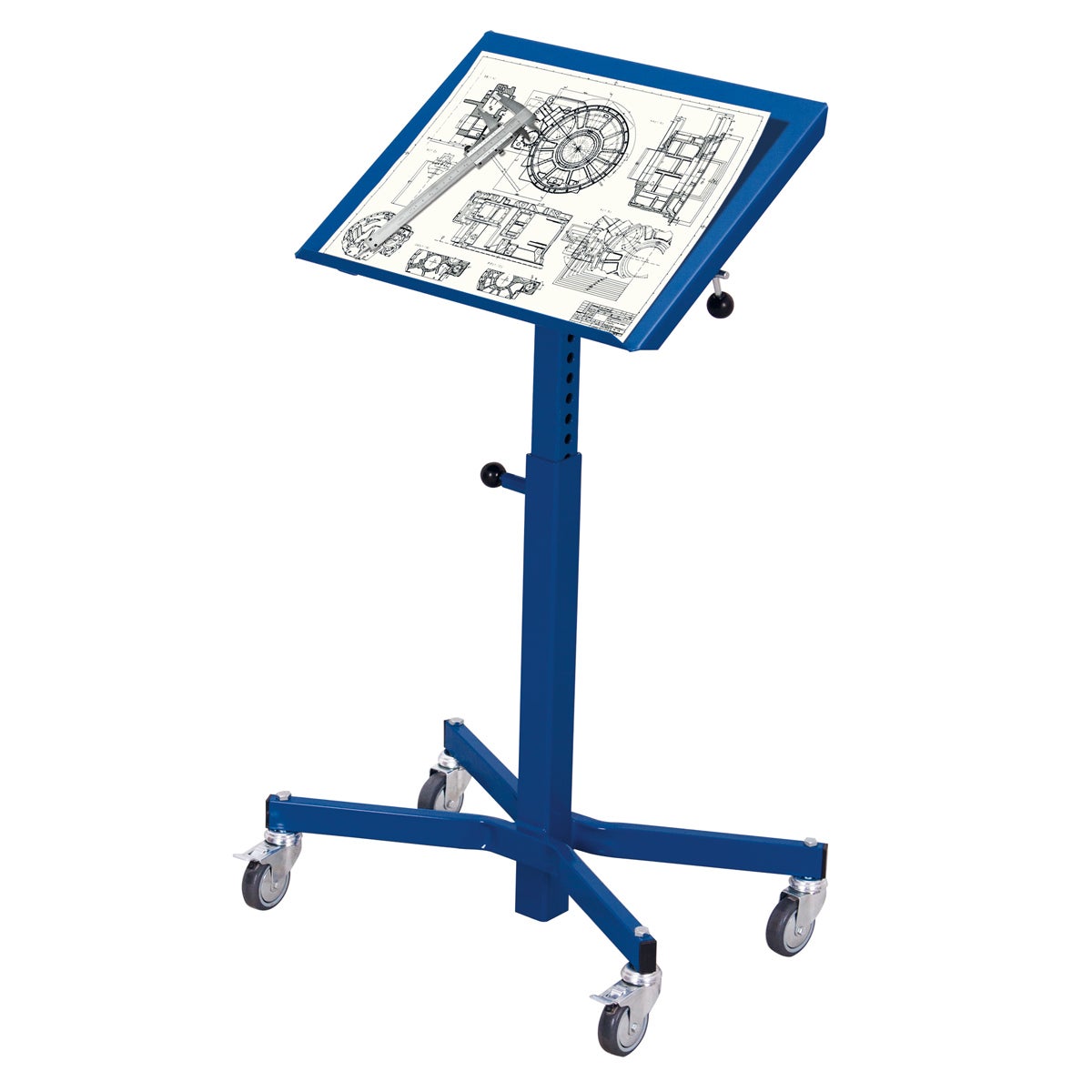 VARIOfit materiaalstandaard, eenzijdig kantelbaar met in hoogte verstelbaar laadplatform 760-1160mm