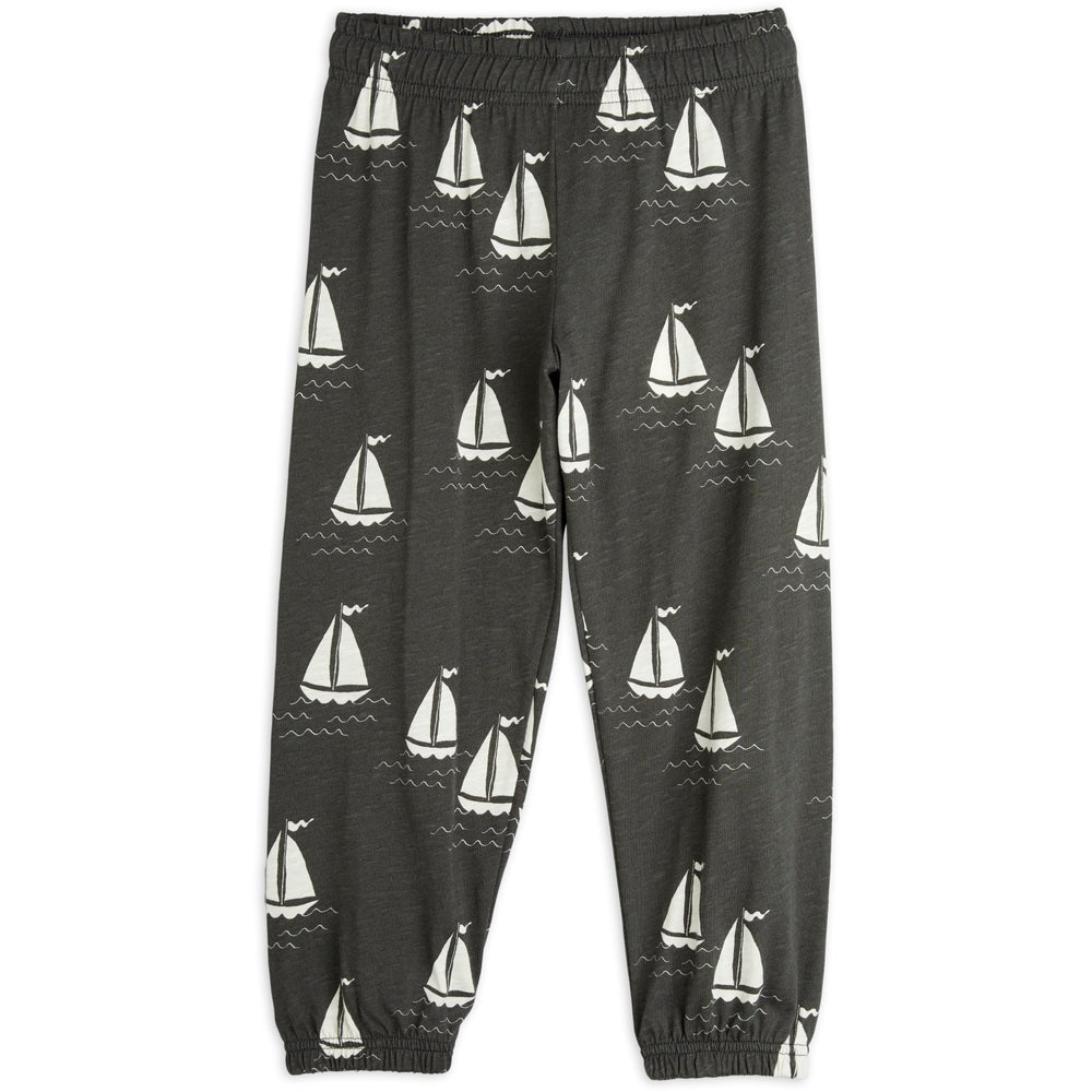 Køb Mini Rodini Grey Sailing Boats AOP Bukser